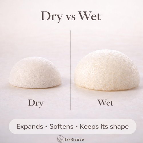 EcoGrove Konjac Face Sponge, Facial Scrubber Puff, Exfoliating Sponge for Sensitive Skin, Plant-Based Makeup Remover, Biodegradable,Face Exfoliator Tool, Konjac Sponge Face