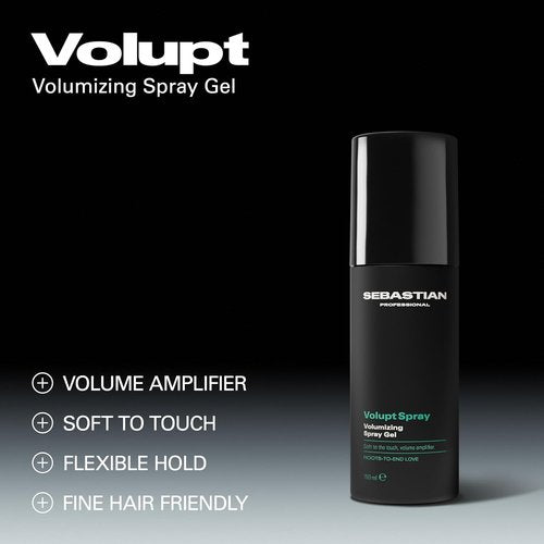 Sebastian Professional Volupt Volume-Building Spray Gel - Volumizing & Soft Hair Styling | 5.07 fl oz