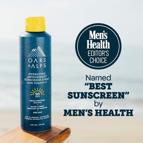Oars + Alps SPF 50 Sunscreen Spray - Fast-Absorbing, Lightweight & Water-Resistant | 6 Oz, 2 Pack