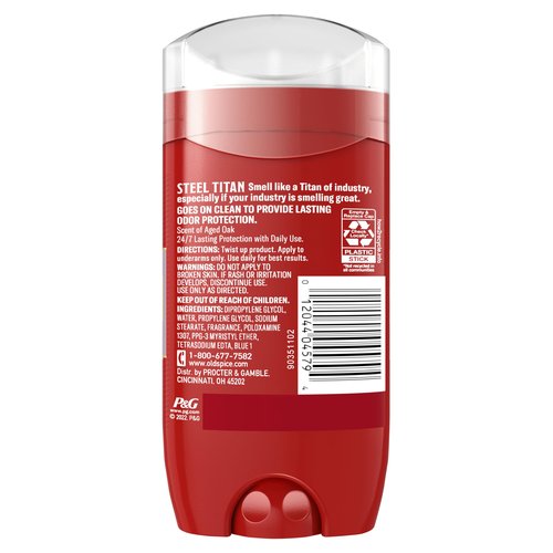 Old Spice Aluminum Free Deodorant for Men, 24/7 Odor Protection, 24/7 Freshness & Lasting Scent, Titan with Aged Oak Scent, 3.0 oz (Pack of 3)