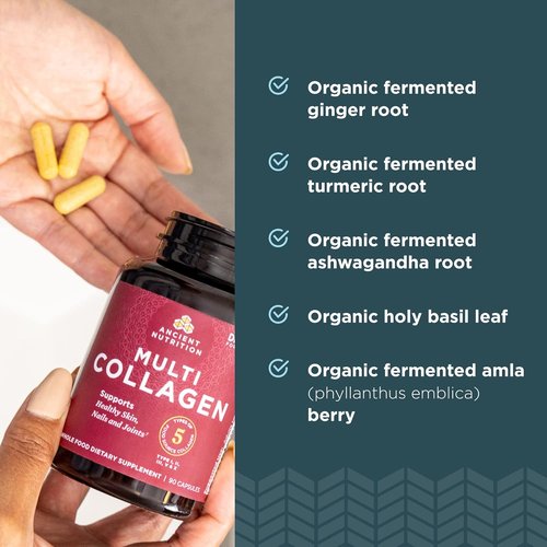 Ancient Nutrition Collagen Pills - Hydrolyzed Multi Collagen Supplement for Healthy Skin & Joints | 45 Count