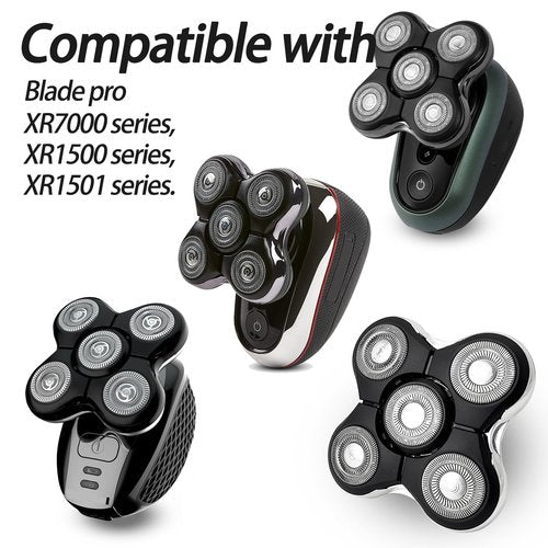 Blade Pro Replacement Head Compatible with Remington Balder Pro XR7000, 5 Dual Track Shaver Heads for a Smooth and Close Shave with No-Irritation. (Pack of 1)