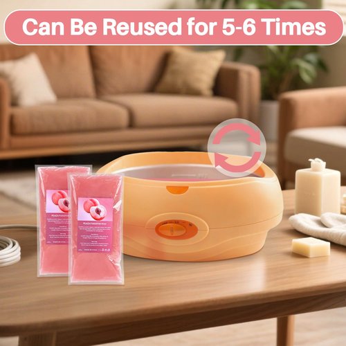 MAQIHAN Paraffin Wax for Hand and Feet - 2 Pack Paraffin Wax Refills Peach Scented for Dry Skin, Hydration Nourish Suitable Salon, Home Foot Spa And Hand Spa