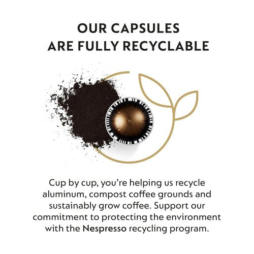 Nespresso Vertuo Double Espresso Chiaro - Medium Roast Coffee Pods | 30-Count, Brews 2.7oz