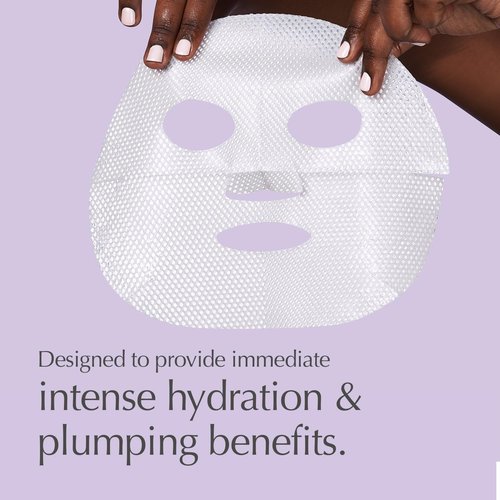 Exuviance Pick-Me-Up Plumping Mask - Pure Hyaluronic Acid & Caffeine for Instant Hydration | 0.7 oz Sheet Mask