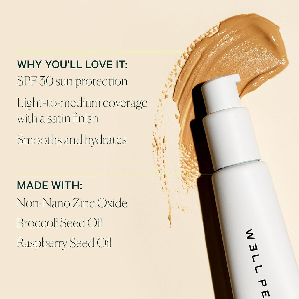 Well People Bio Tint SPF 30 Tinted Moisturizer - Skin-Perfecting & Hydrating Formula, Vegan, 12W