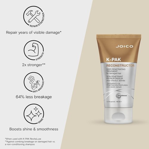 Joico K-PAK Reconstructor Treatment - Deep-Penetrating Repair for Severely Damaged Hair | Strengthen & Rebuild with Keratin & Arginine