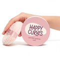 Happy Curves Comfort Puff Mini, All Day Sweat, Odor, and Chafe Defense, Large Body Powder Applicator for Talc Free Deodorant, Ultra Soft Fleece with Strap and Travel Case (Powder Sold Separately)