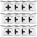 Honeydak 12 Pcs Recovery Kit Bags for Her Bachelor Party Favor Wedding Emergency Kit Makeup Bag for Bride Women Bachelorette Bridal Shower Pouches Decorations Friends Sister Gifts(Black Cross)
