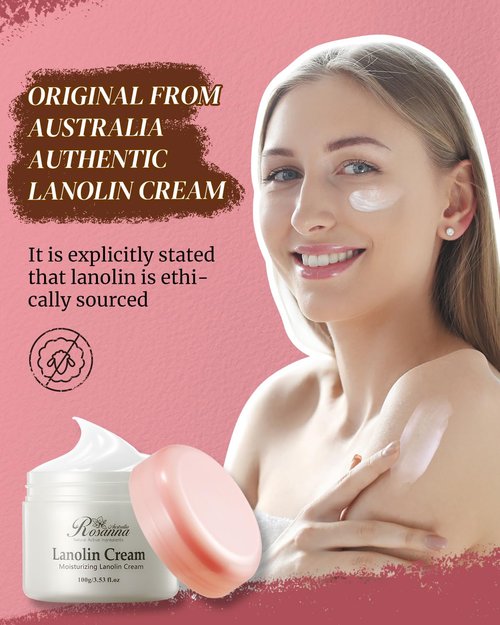 larosanna Australian Lanolin Cream,Natural Lanolin Cream for Itchy Dry Skin,Organic Lanolin Oil Moisturizer for Body and Face,3.53 fl oz