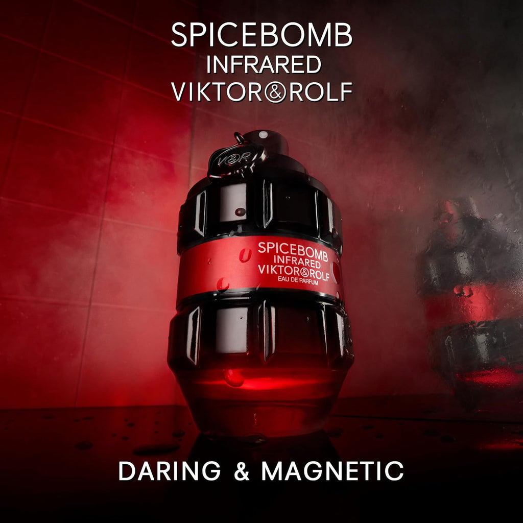 Viktor&Rolf - Spicebomb Infrared Eau de Parfum - Woody Spicy Cologne for Men - 3 Fl Oz
