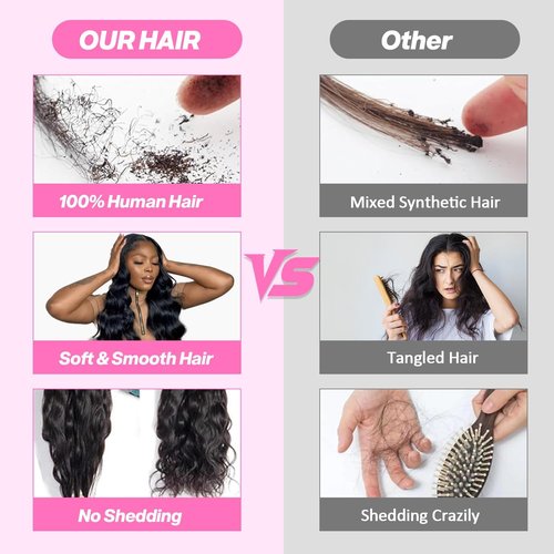 Dark Browm Body Wave Bundles Human Hair Brazilian Hair Extensions Sew In 9A Grade 100% Unprocessed Virgin Remy Human Hair Weave Extensions (body2#, 10 10 10)