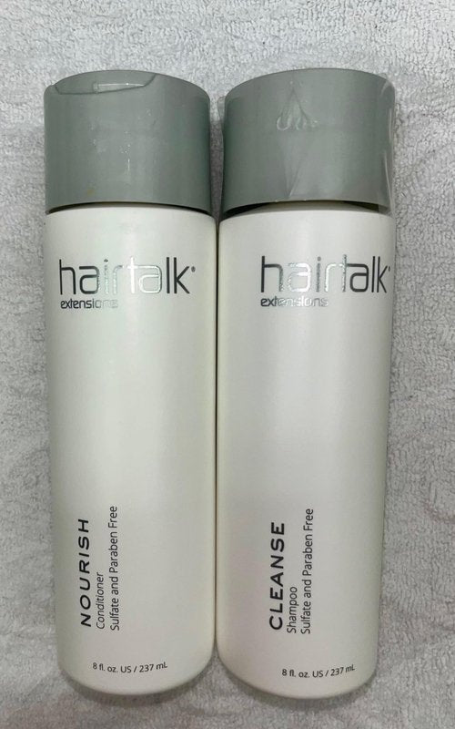 Hairtalk Cleanse Shampoo + Nourish Conditioner DUO - 8oz. each - NO sulfate and Paraben