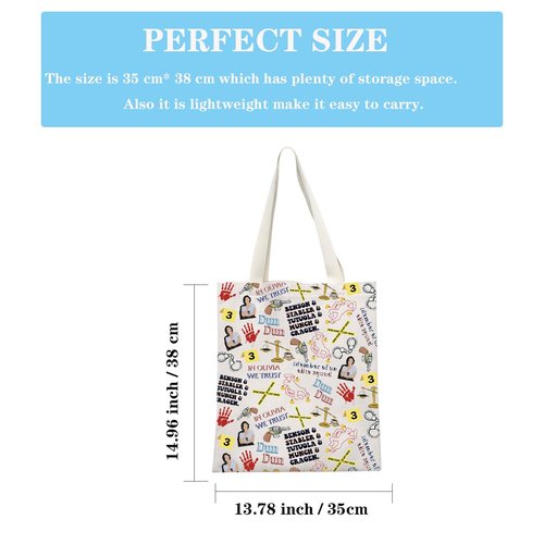 GJTIM Tv Series Fans Gift Zipper Pouch Law Detective Team Tv Show Merchandise Makeup Bag (Law Pattern Tote)