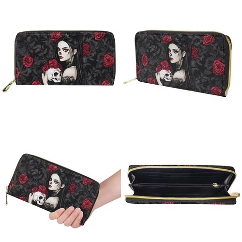 GIFTPUZZ Women and Skull Women's 3-Piece Handbag Set - Stylish Shoulder Bag, Tote Purse, and Makeup Bag for Work, Travel, and Beach - Versatile & Portable