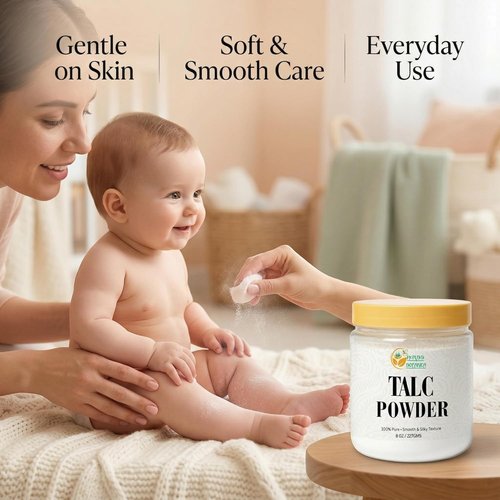 Herbs Botanica Talcum Powder - 8 oz Fine Talc for Body Freshness | Smooth, Unscented Formula for DIY Cosmetics & Personal Care