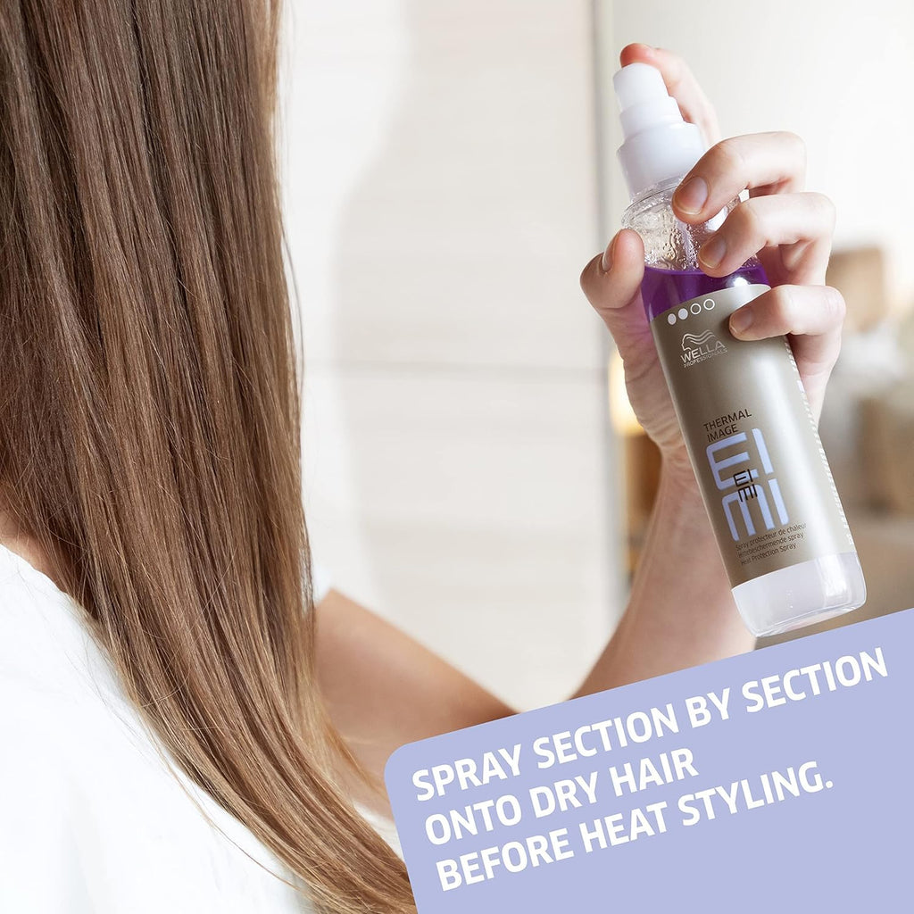 Wella Professionals Fusion Intense Repair Shampoo & Conditioner Set - Anti-Hair Breakage + EIMI Thermal Image Hairspray for Smoothness & Shine