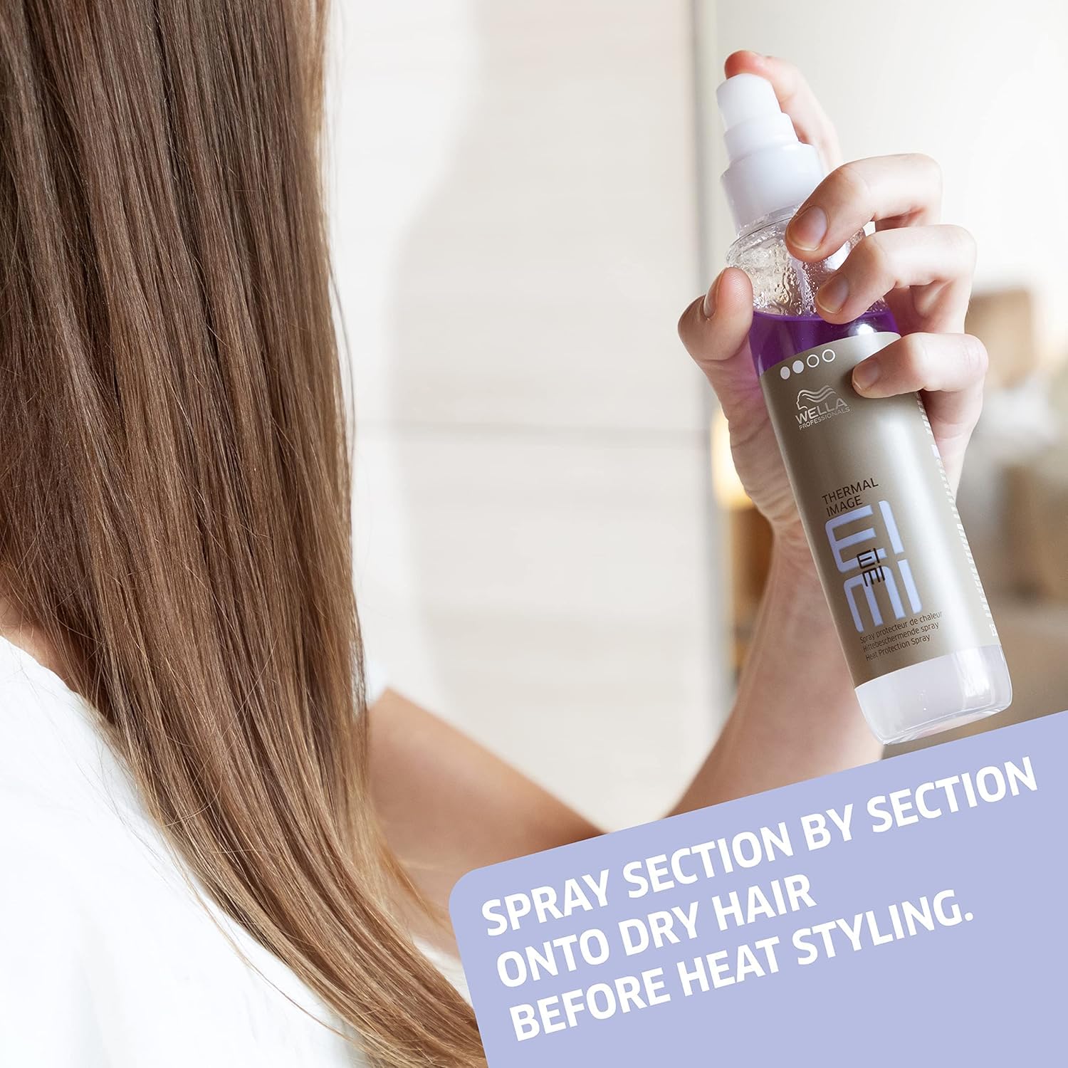 Wella Professionals Fusion Intense Repair Shampoo & Conditioner Set - Anti-Hair Breakage + EIMI Thermal Image Hairspray for Smoothness & Shine