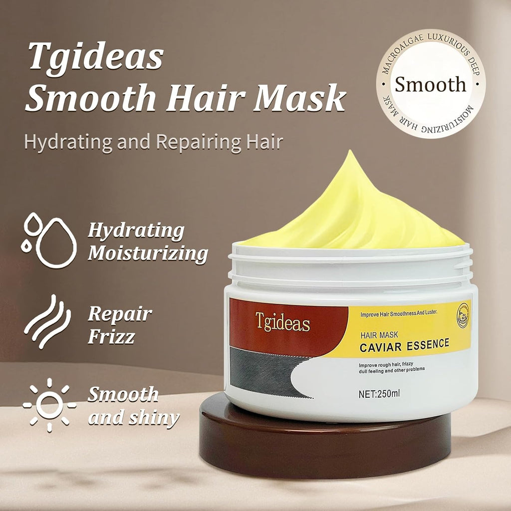 Tgideas Hydrating Collagen Hair Mask - Deep Repair Conditioning Treatment for All Hair Types | 8.45 Oz