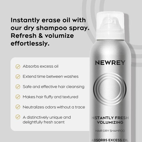 Dry Shampoo Spray by [Brand Name] | Residue-Free, Volumizing Formula with Rice Starch - 5.07 oz