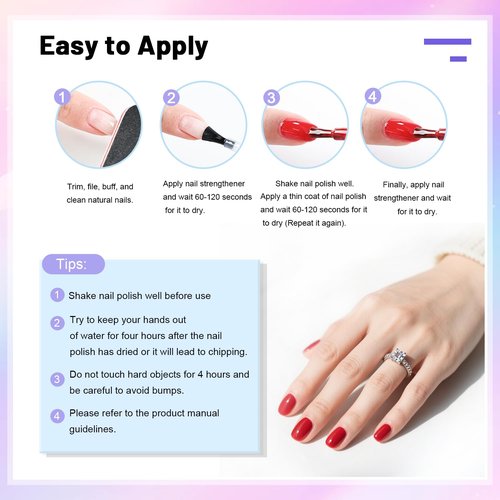 OpenLive 32 Color Perfume Nail Polish Set, Red Pink Pueple and Green Quick Drying Nail Polish Set for Women Salon DIY Nail Art