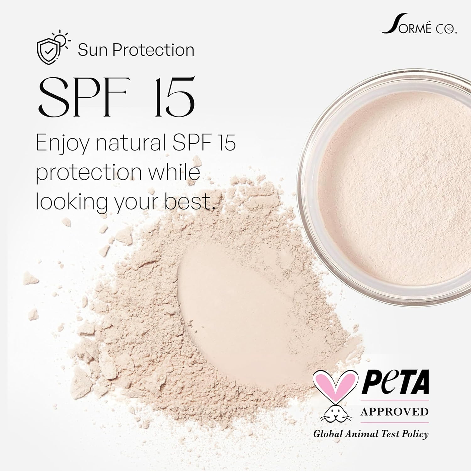 Sorme Treatment Cosmetics Mineral Secret Powder - Hypoallergenic Matte Setting Powder with SPF15 | Oil-Control Formula