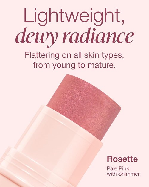Mineral Fusion 3-in-1 Color Stick - Hydrating Cream Blush Tint for Cheeks, Lips & Eyes - Natural Rosette