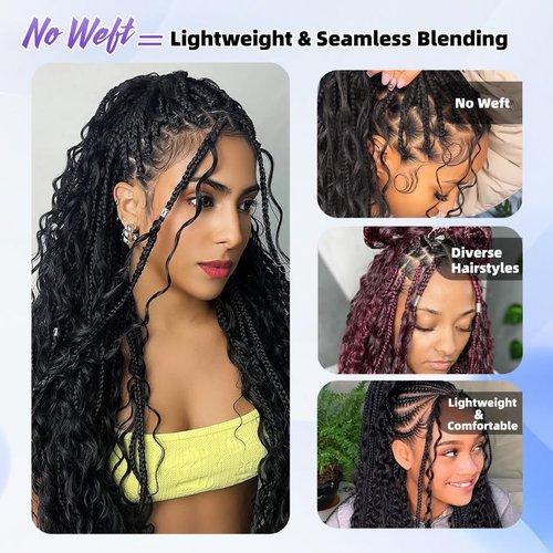 Deep Wave Human Braiding Hair for Boho Braids – 10 Inch 120g 3 Bundles/Pack Natural Black, 100% Unprocessed 12A Brazilian Virgin Hair Bulk, No Weft, Wet & Wavy Curly Knotless Extensions