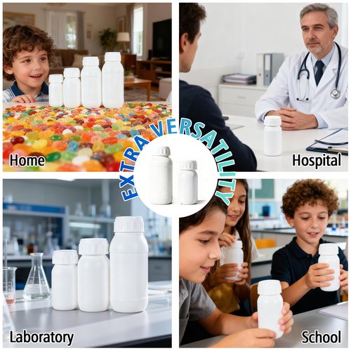 UMETASS 2Pack 34oz (1000ml) EVOH High Barrier Airtight Plastic Travel Bottles - Industrial-Grade Empty Containers with Lids & Caps, Leak Proof Storage for Bulk Chemicals, Lab Samples & Family Liquids