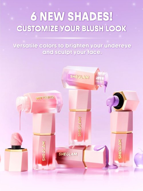 SheGlam Color Bloom Liquid Blush - 007 Pink Slip | Vibrant, Long-Lasting Formula