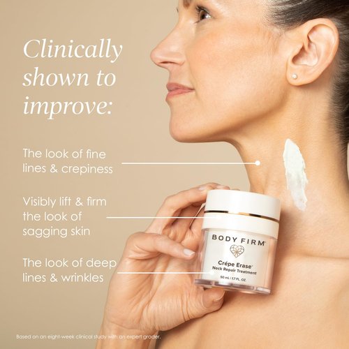Crepe Erase Body Firm Neck Repair Treatment - Anti-Aging Retinol Cream with Peptides & Shea Butter, 1.7 FL Oz
