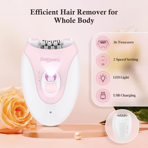 Skiennix Smooth Glide Epilator - Portable Facial Hair Removal for Women | Effective & Compact Design