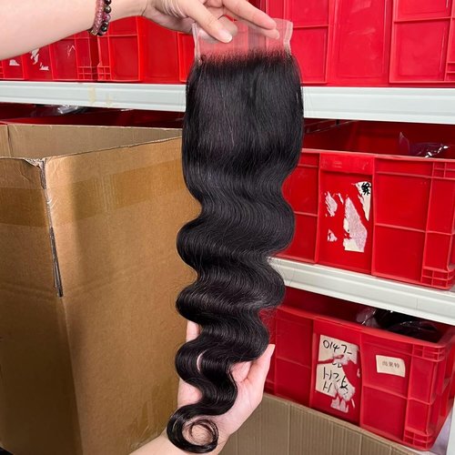 Lemoda Body Wave 4x4 HD Lace Closure 4x4 Invisible HD Transparent Lace Frontal Closure 18Inch 100% Virgin Human Hair Lace Frontal Closure Free Part Natural Black