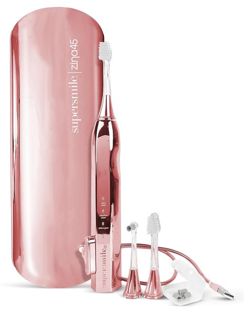 Supersmile Zina45™ Deluxe Sonic Pulse Toothbrush - Rechargeable Electric Brush with Angled Head & Travel Case for Whiter Teeth