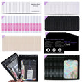 Disposable Nail Supplies Kits,Professional Manicure Press On Nail Tool Kit With Nail File,Adhesive Tabs,Nail Glue,Sticks, Prep Pads,Bags,Cards for Nail Business(Black-140pcs20set)