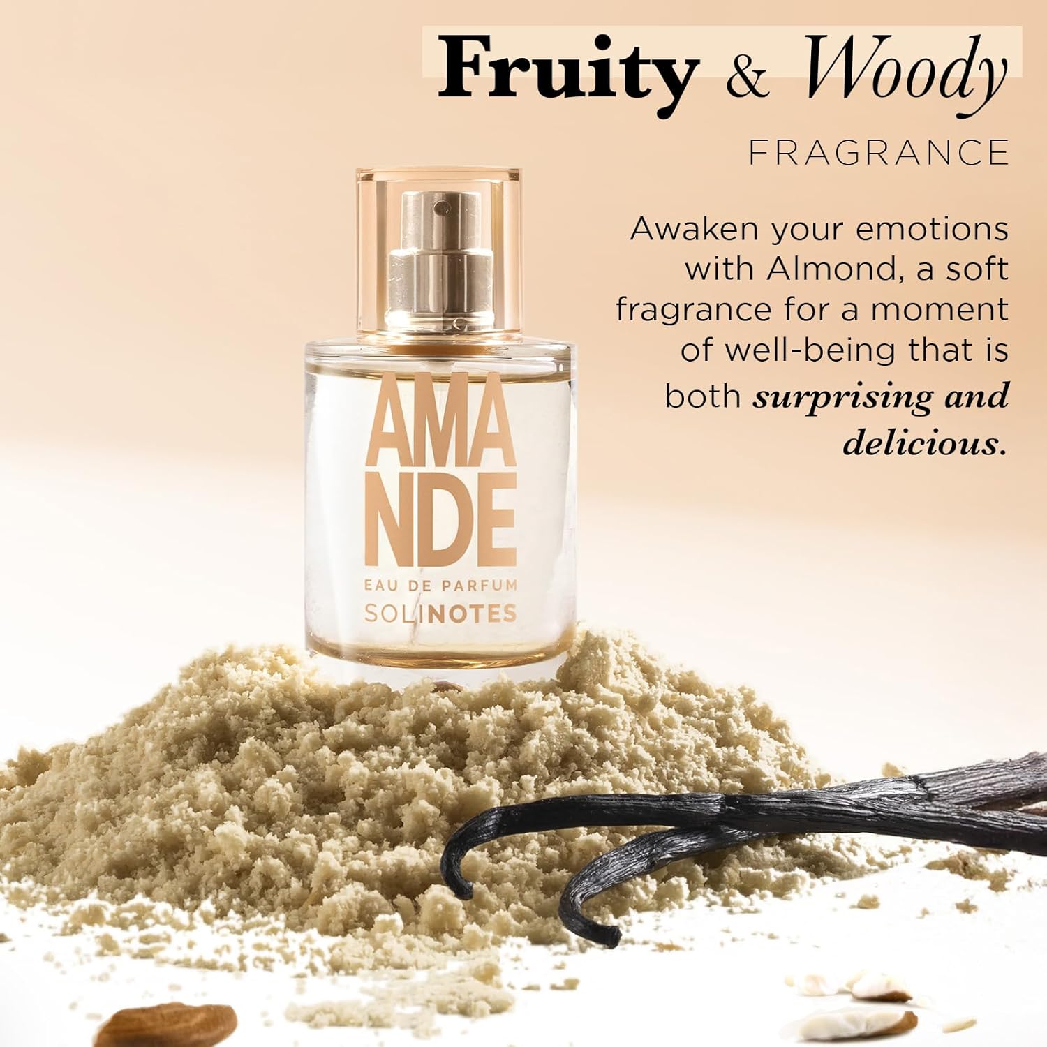 Solinotes Almond Perfume - Unisex Floral Eau De Parfum, 1.7 Fl Oz | Vegan & Cruelty-Free, Made in France