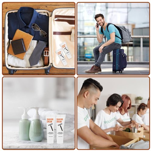 100 Shaving Cream Bulk Travel 10ml/0.35fl oz,Disposable Shaving Cream in Bulk Travel Shave Cream for Hotel Homeless,Jasmine