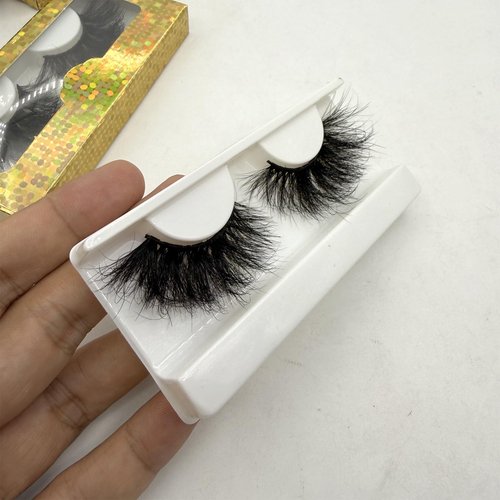 25mm Real Mink Lashes Mikiwi Eyelashes SF07-5, Thick HandMade Full Strip Lashes, Crueltyl Free Fluffy Lashes, Dramatic 3D Mink Eyelashes Bulk Pack-5