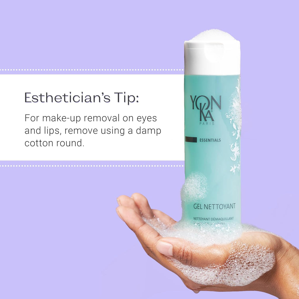 Yonka Gel Cleanser - Gentle Foaming Face Wash & Makeup Remover | Balances pH & Cleanses Pores | For Oily & Acne-Prone Skin