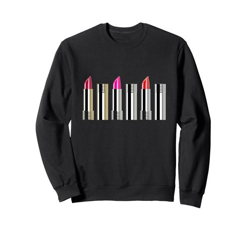 es designs Lipstick Sweatshirt ,Grey ,Small