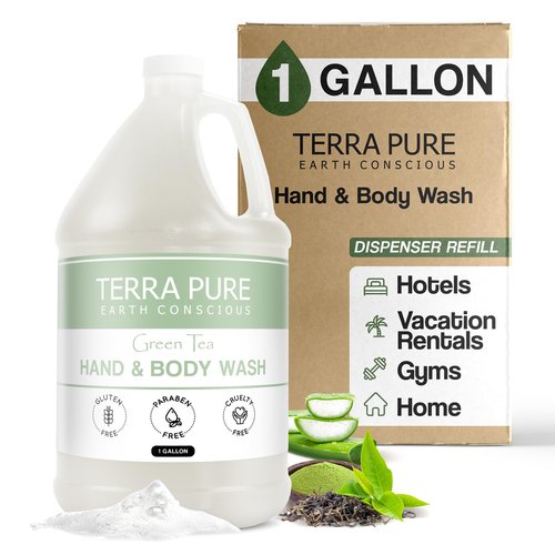 Terra Pure Hotel Body Wash/Hand Soap | One Gallon | Designed to Refill Soap Dispensers (Set of 1)