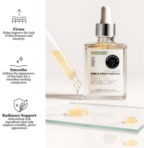 Hearthical Organic Oil-Based Bakuchiol Serum For Face | 1oz Natural Retinol Alternative for Glowing Skin | Brightening Serum For Face | 99% Pure Bakuchiol Oil with Jojoba & Sea Buckthorn | Made In USA