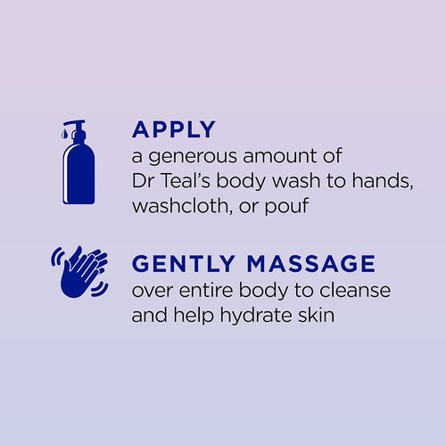 Dr Teal's Sleep Blend Body Wash - Relaxing Epsom Salt & Melatonin Formula | 24 fl oz (Pack of 2)