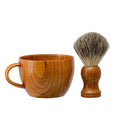Grandslam Shaving Brush Set Pure Badger Hair Shaving Brush with Solid Wood Handle and Wooden Shaving Soap Bowl for Men Easy to Lather Fits Wet Shaving…