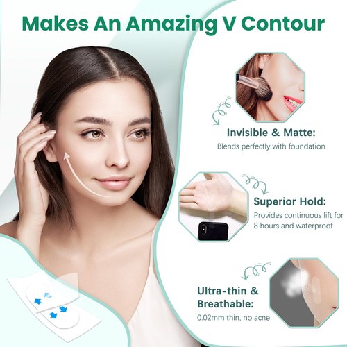 Face Neck Tape Lifting Invisible,Face Lift Tape, Instant Facelift Tape,Makeup V-Edge Face Patches,Necks Less Strip for Women Turkey Neck,Jowl,Eye,Loose Skin,Wrinkle,Double Chin (1 Count (Pack of 164))