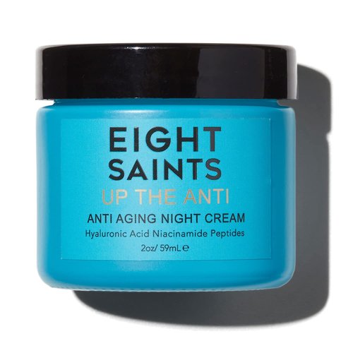 Eight Saints Night Cream - Natural Anti-Aging Face Moisturizer with Niacinamide & Hyaluronic Acid | 2 Oz