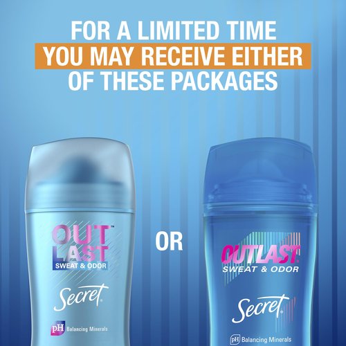 Secret Outlast Antiperspirant Deodorant for Women, 72hr Sweat & Odor Protection, PH Balancing Minerals, Clear Gel, Completely Clean Scent, 2.6 oz (Pack of 4)