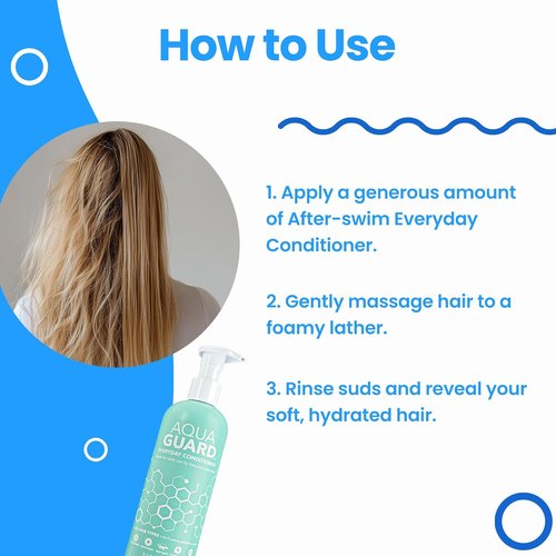 AQUA GUARD Everyday Conditioner - Softens Hair & Removes Chlorine Damage | Vegan, Paraben-Free, 9.5 oz