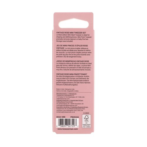 Tweezerman Vintage Rose Mini Tweezer Set with Case