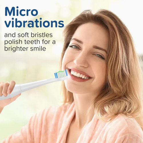 Harobey Replacement Toothbrush Heads 10 Pack Compatible with Bitvae Daily D2 Rechargeable Toothbrush, for D2 Toothbrush Heads Refills, White
